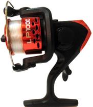 Molinete Para Pesca Albatroz LP 1000 Vermelho Com Linha - Albatroz Fishing