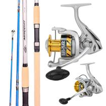 Molinete Ragnar 5 Rol Forte Vara De Carbono 40lb Kit Pesca