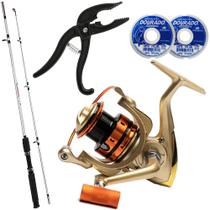 Molinete Top de Pesca Mr 4000 + Vara 1,80mts Alicate Pega Peixe e 200mts de Linha Molinete Top de Pesca Mr 4000 + Vara 1,80mts Alicate Pega Peixe e 200mts de Linha