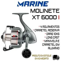 Molinete xt 6000 marine freio de 10kg