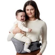 Momcozy Hip Seat Baby Carrier Cinza Médio Ergonomia e Suporte Abdominal