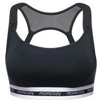 Momcozy Sutiã de Amamentação Esportivo, Suporte Sem Aro, Preto, M+