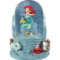 Momentos preciosos 201114 Disney Showcase The Little Mermaid Sea Treasures Ariel Resin/Glass Musical Snow Globe Waterball, One Size, Multicolor