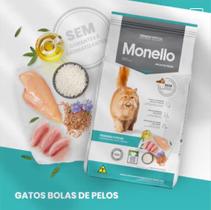 MONELLO CAT CASTRADOS BOLA DE PELOS FRANGO E PEIXE 10,1Kg