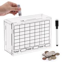 Money Box Clear Budget Tracker gravável em estilo acrílico Savi Money Box Clear Budget Tracker gravável em estilo acrílico Savi