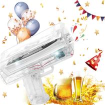 Money Gun trassi Transparent Dollar Gun com 100 notas