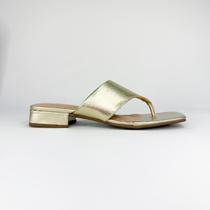 Moni - tamanco em couro dourado com bico quadrado 1841 Moni - tamanco em couro dourado com bico quadrado 1841