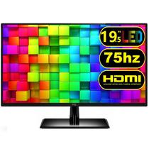 Monitor 19.5 LED Widescreen 75Hz HDMI HQ 19.5HQ-LED VESA Ajuste de inclinação