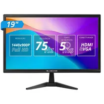 Monitor 19" polegadas preto led bm19g1hvw bluecase 75hz widescreen 16:9 wxga+ hdmi vga vesa