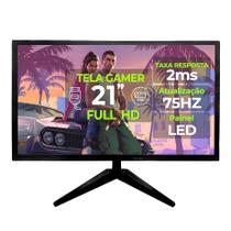 Monitor 21 De alta qualidade Taxa de 2ms 75 Hertz VGAHDMI Nota fiscal