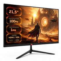 Monitor 21,5 Polegadas Full HD IPS 100Hz 1ms HDMI VGA VESA 75x75 Bivolt Alta Performance Estudos Jogos Setup Gamer