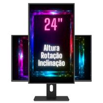 Monitor 24LED Ergonômico Ajuste de altura Rotação 90 3green