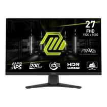 Monitor 27 Pol MSI MAG Full HD 200Hz 0.5MS Preto