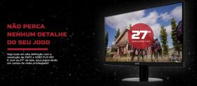 Monitor Acer Gamer Ultrafino 27' IPS FHD 75Hz 1ms SA270