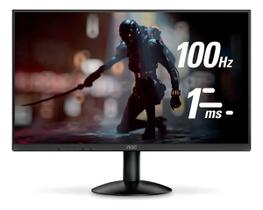 Monitor Aoc 23,8 Led Fullhd, 100hz, 1ms, Vesa 24b30hm2 Cor Preto