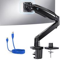 Monitor Arm HUANUO para telas de 40" com USB, braçadeira C e ilhó