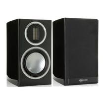Monitor Audio Gold G100 - Par de caixas acústicas Boockshelf 2-vias 120w 8 ohms Preto Laqueado