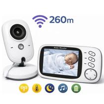 Monitor Bebê LCD Com Câmera Áudio Bidirecional Controle Temperatura Em Estoque