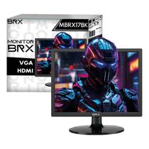 Monitor Brx Led 17" Mbrx17bk Hd 75hz 4:3 Hdmi Vga Preto