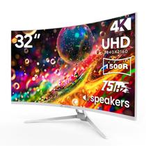 Monitor CRUA Curvo 4K UHD 1500R de 32 polegadas VA 75 Hz Freesync