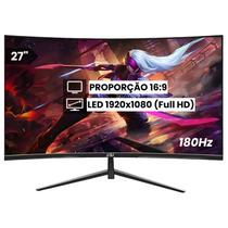 Monitor Curvo 1500R Gamer LED 27 Polegadas VA 1ms 180Hz Full HD HDMI DP USB Áudio NVIDIA GSync AMD FreeSync