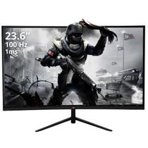 Monitor Curvo Gamer Tela 23.6" Full HD 100Hz 1ms Curvatura VESA VGA HDMI Tela Imersiva Ultra Slim