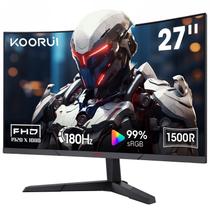 Monitor curvo KOORUI de 27 polegadas Full HD 1080p 180 Hz R1500 VA