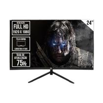 Monitor curvo led brazilpc 24" full hd 75hz preto