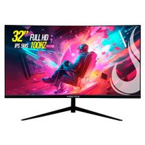 Monitor Curvo Rise Mode 32", Full HD, 100Hz, IPS, HDMI e VGA, Preto - RM-MOG-32C100FH-B