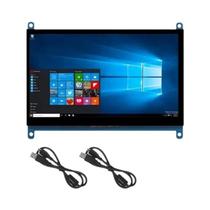 Monitor De 7 Polegadas Para Raspberry Pi 4/3/2/B/B+/A+ 1024x600 IPS Touchscreen HDMI Para Win 7/8/10