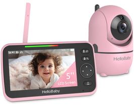 Monitor de Bebê HelloBaby 5" - 30 Horas de Bateria - Rosa