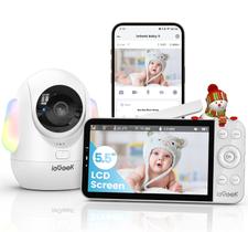 Monitor de Bebé ieGeek con cámara WiFi LCD de 5.5" y HD 2.5K Monitor de Bebé ieGeek con cámara WiFi LCD de 5.5" y HD 2.5K