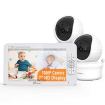 Monitor de Bebê iFamily 7 - Tela Grande, 2 Câmeras HD 1080p