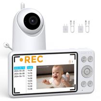 Monitor de bebê NEWQ HD 1080P com tela de 5,5 polegadas e visão noturna Monitor de bebê NEWQ HD 1080P com tela de 5,5 polegadas e visão noturna