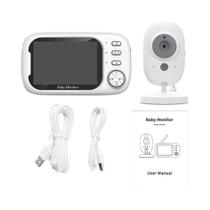 Monitor De Bebê Sem Fio De 3,5 Polegadas Com Visão Noturna, Monitoramento De Temperatura E Áudio