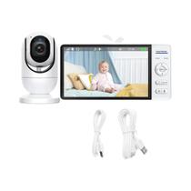 Monitor De Bebê Sem Fio De 7 Polegadas Com Áudio Bidirecional, Visão Noturna, Bateria De 5000mAh,