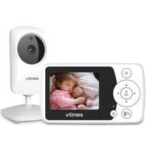 Monitor de bebê VTimes com câmera e áudio, visão noturna