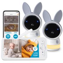 Monitor de bebê Wifi ARENTI atualizado com 2 câmeras de 4 MP 2,4 G e 5G