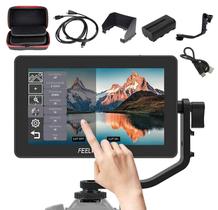 Monitor de campo da câmera FEELWORLD F6 Plus com tela sensível ao toque de 6 polegadas