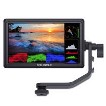 Monitor de campo da câmera FEELWORLD FW568 V3 6" com forma de onda