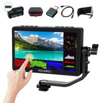 Monitor de campo de câmera DSLR FEELWORLD F5 Pro V4 de 6 polegadas