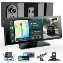 Monitor de carro WonVon Wireless Car Play 10,26" com câmera 4K Dash