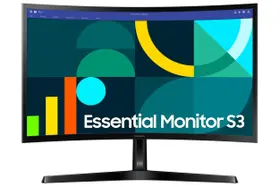 Monitor de computador curvo Samsung S3 S36GD de 24 polegadas e 100 Hz - LS24D368GANXZA