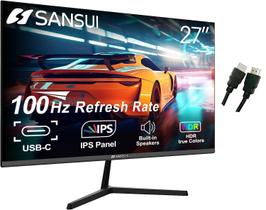 Monitor de computador SANSUI 27 polegadas 100Hz IPS USB Type-C FHD 1080P