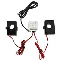Monitor de consumo de medidor de energia inteligente com braçadeira CT 2x200A