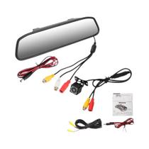 Monitor De Espelho Retrovisor De Carro De 4.3 Polegadas HD 12V Com Câmera De Estacionamento E