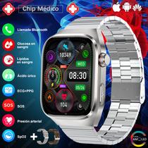 Monitor de glicose de pressão arterial Smartwatch SACOSDING 2025