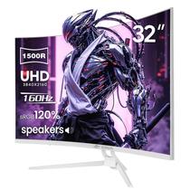 Monitor de jogos CRUA 32 polegadas 4K UHD 1500R Curvo VA 144 Hz