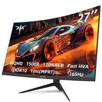 Monitor de jogos KTC Curvo WQHD de 27 polegadas 165 Hz 1 ms FreeSync