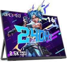 Monitor de jogos portátil UPERFECT 2,5 K 240 Hz 16 polegadas 400 Nits